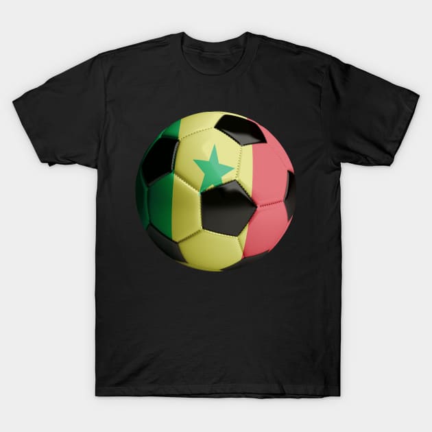 Senegal Soccer Ball T-Shirt by reapolo